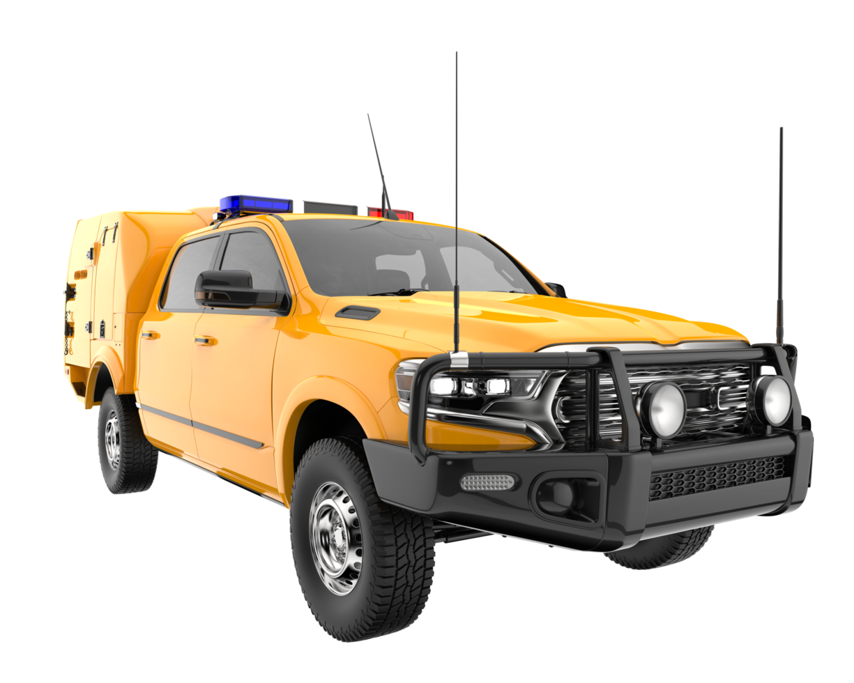 Pickup truck isolated on transparent background. 3d rendering - illustration png