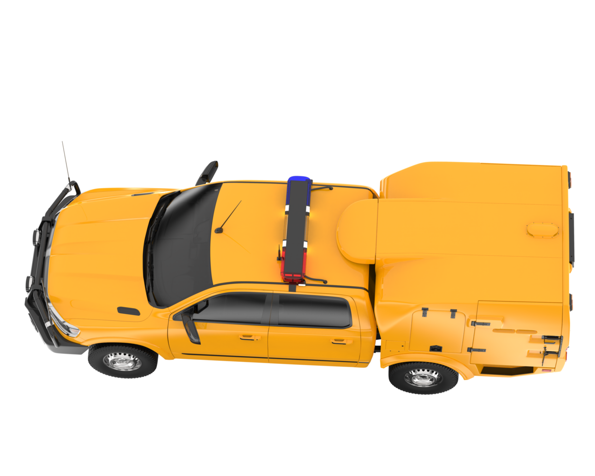 Pickup truck isolated on transparent background. 3d rendering - illustration png