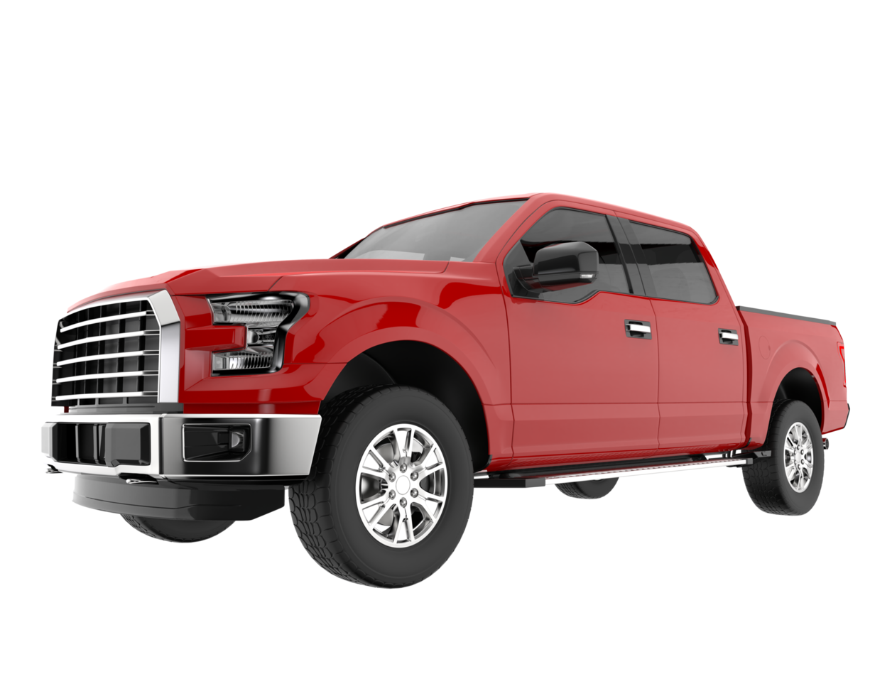 Pickup truck isolated on transparent background. 3d rendering - illustration png