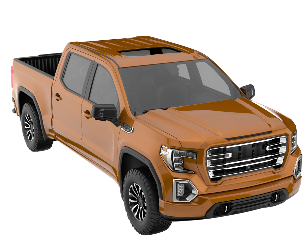 Pickup truck isolated on transparent background. 3d rendering - illustration png