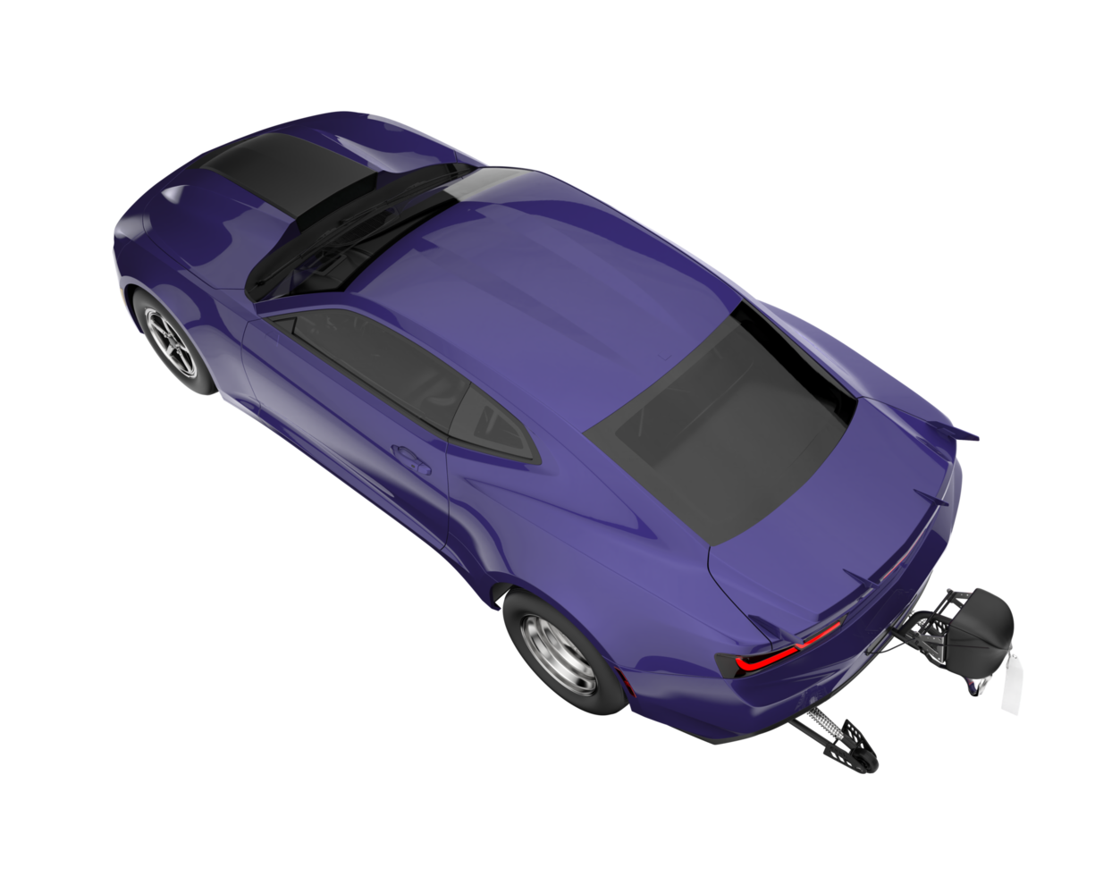 voiture de course isolée sur fond transparent. rendu 3d - illustration png