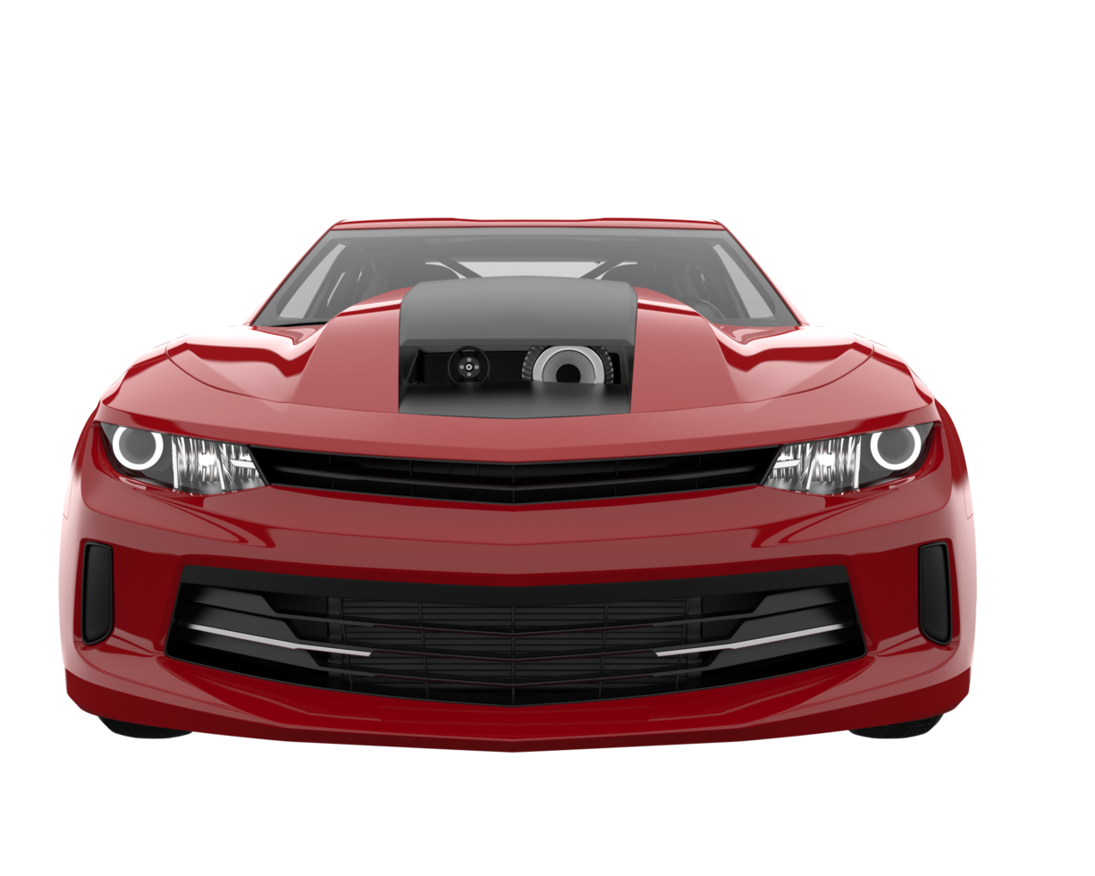 voiture de course isolée sur fond transparent. rendu 3d - illustration png