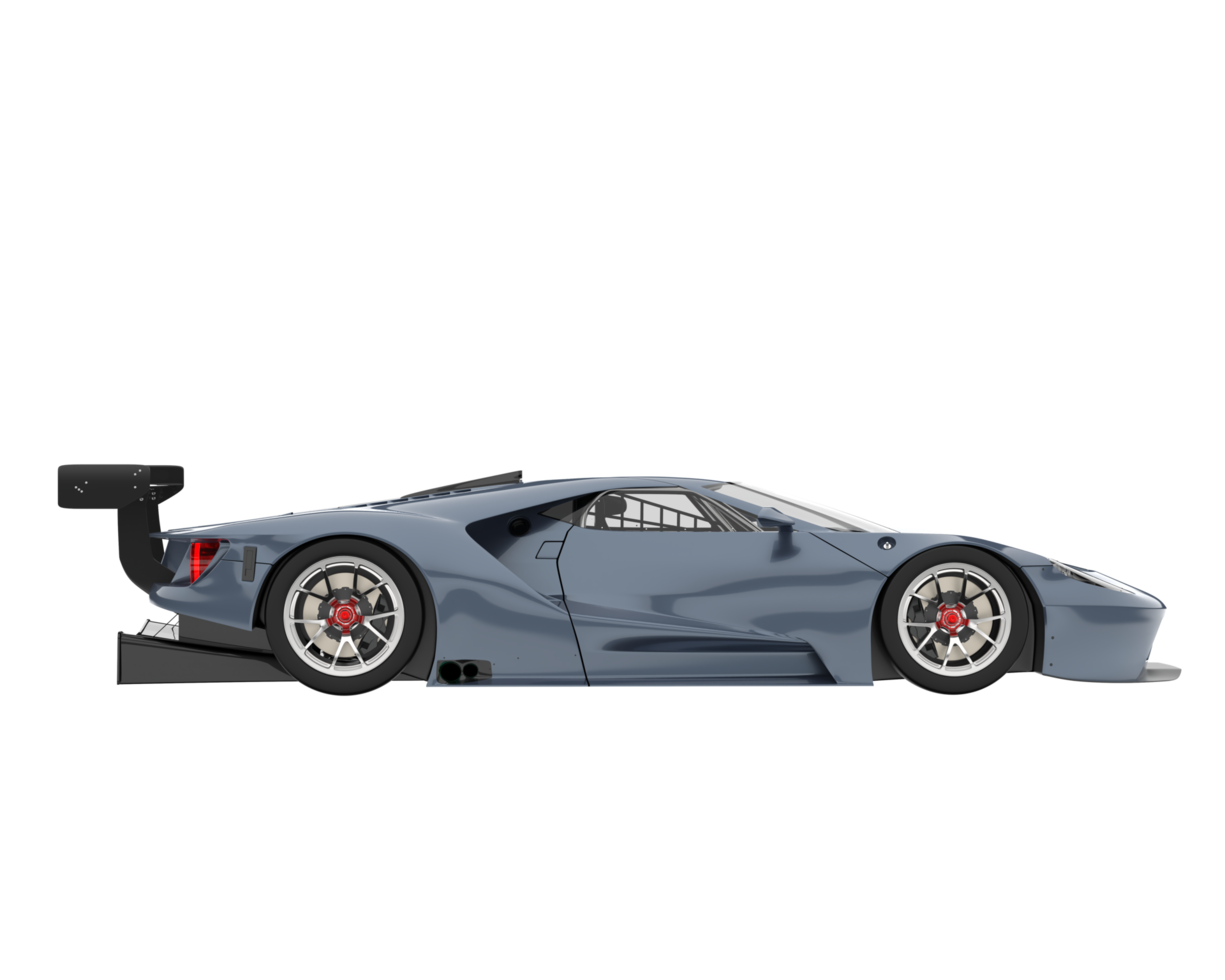Race car isolated on transparent background. 3d rendering - illustration png