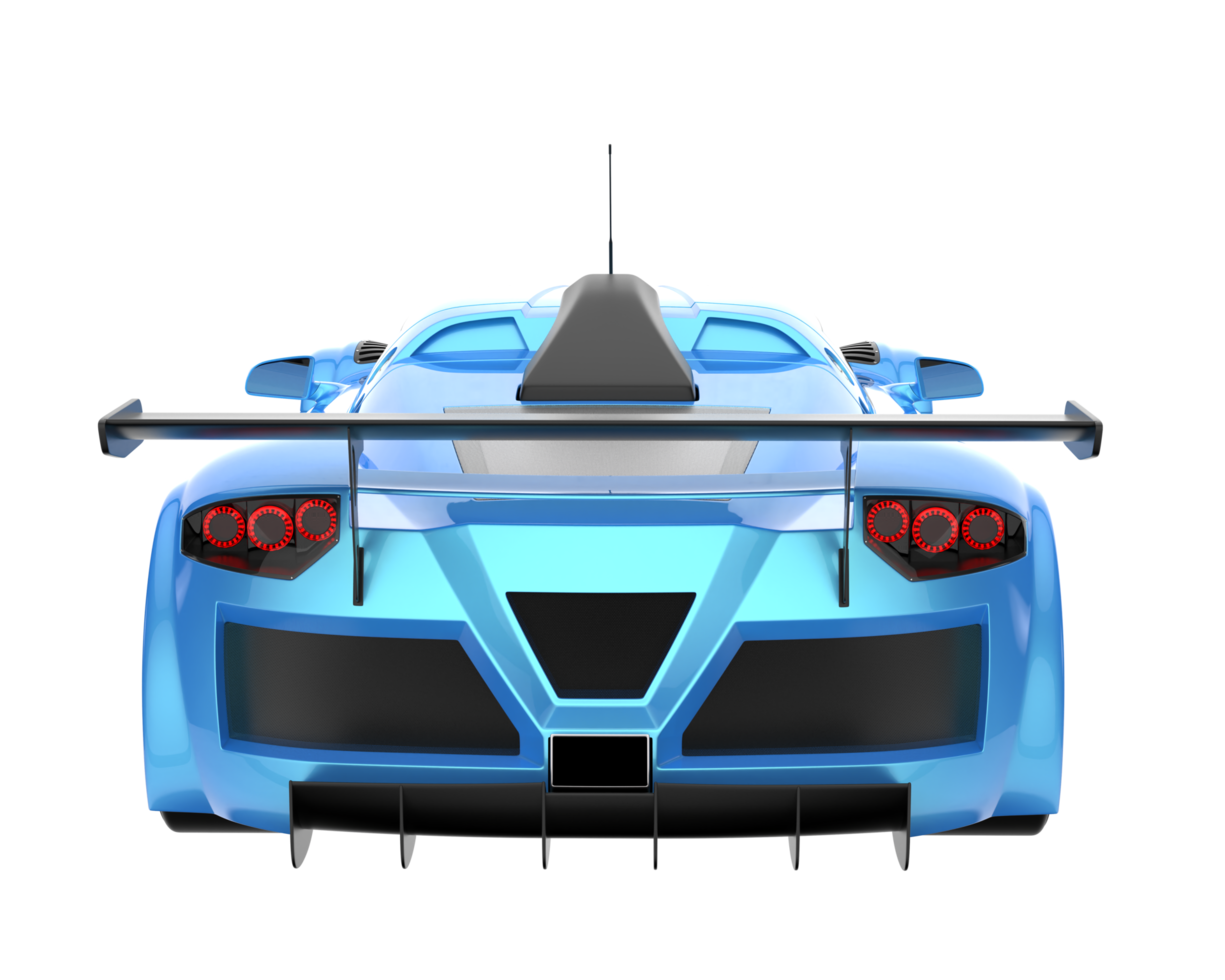 voiture de course isolée sur fond transparent. rendu 3d - illustration png