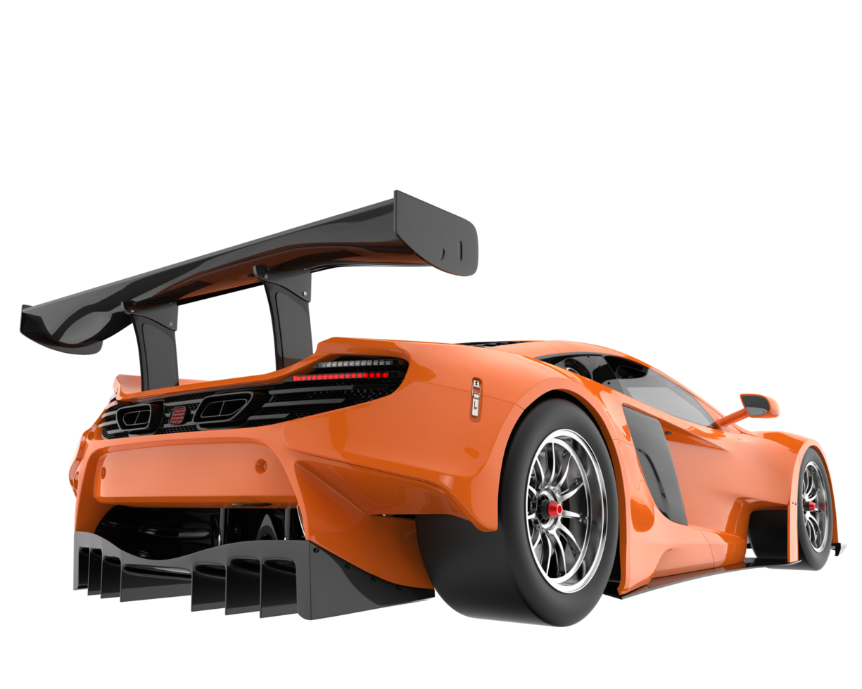Race car isolated on transparent background. 3d rendering - illustration png