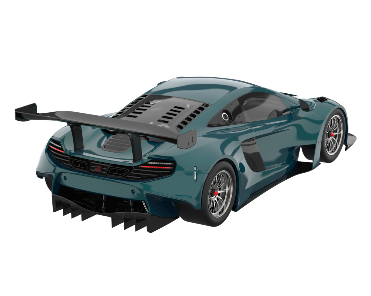 Race car isolated on transparent background. 3d rendering - illustration png