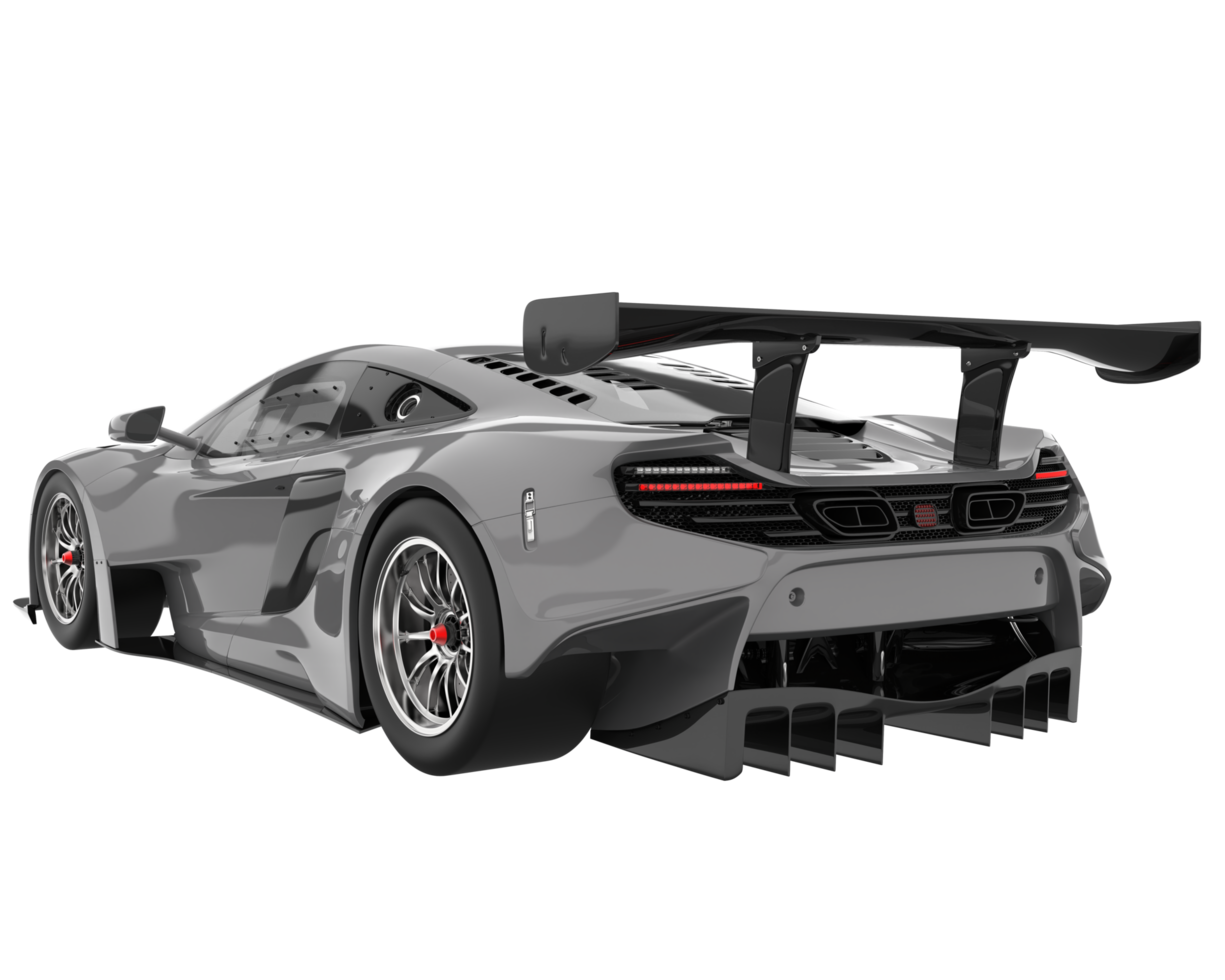 Race car isolated on transparent background. 3d rendering - illustration png