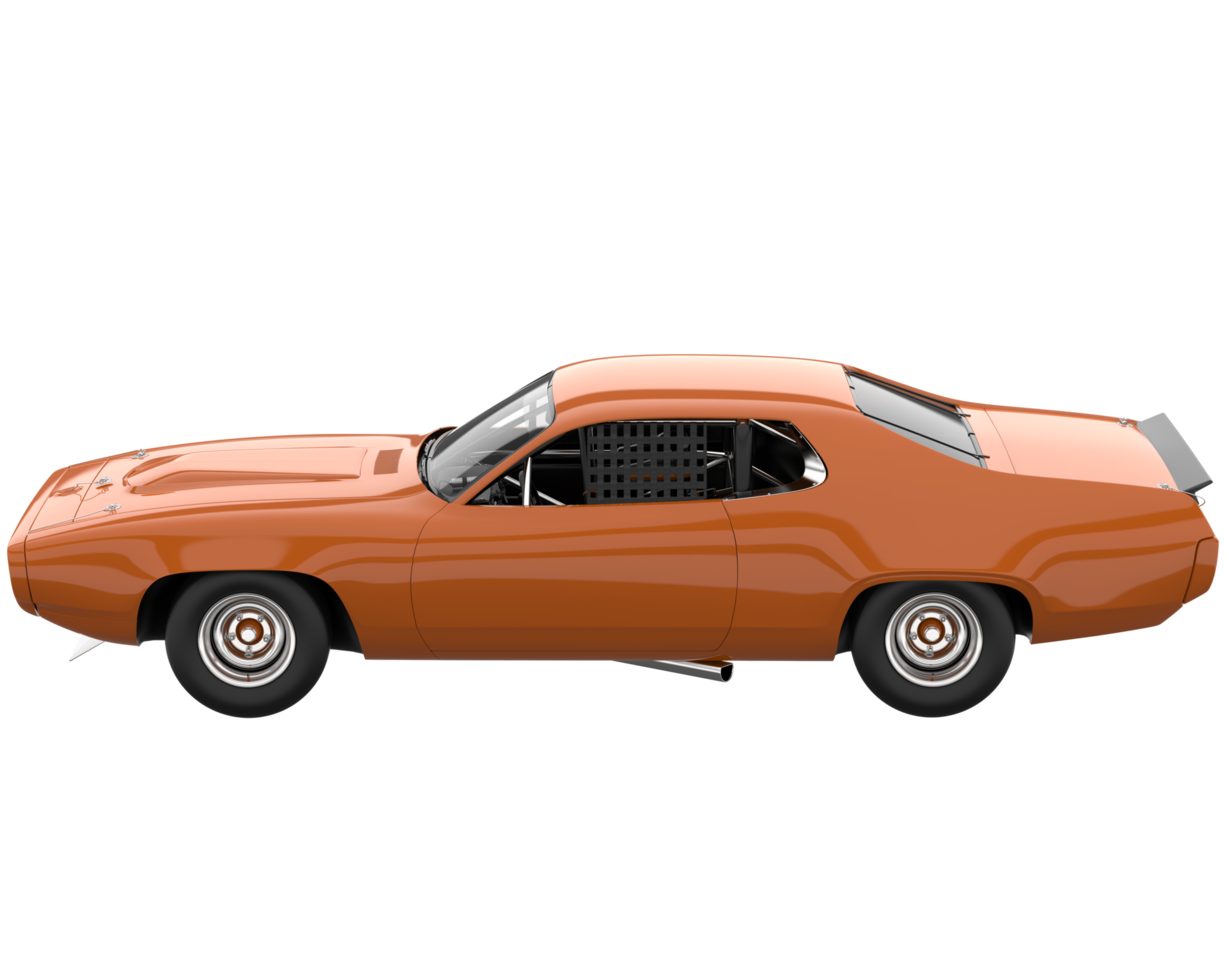 Race car isolated on transparent background. 3d rendering - illustration png