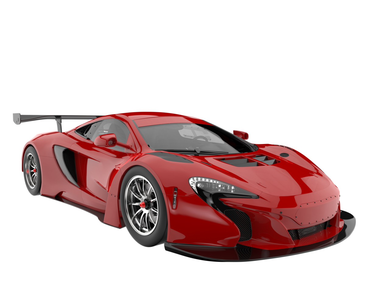 Race car isolated on transparent background. 3d rendering - illustration png
