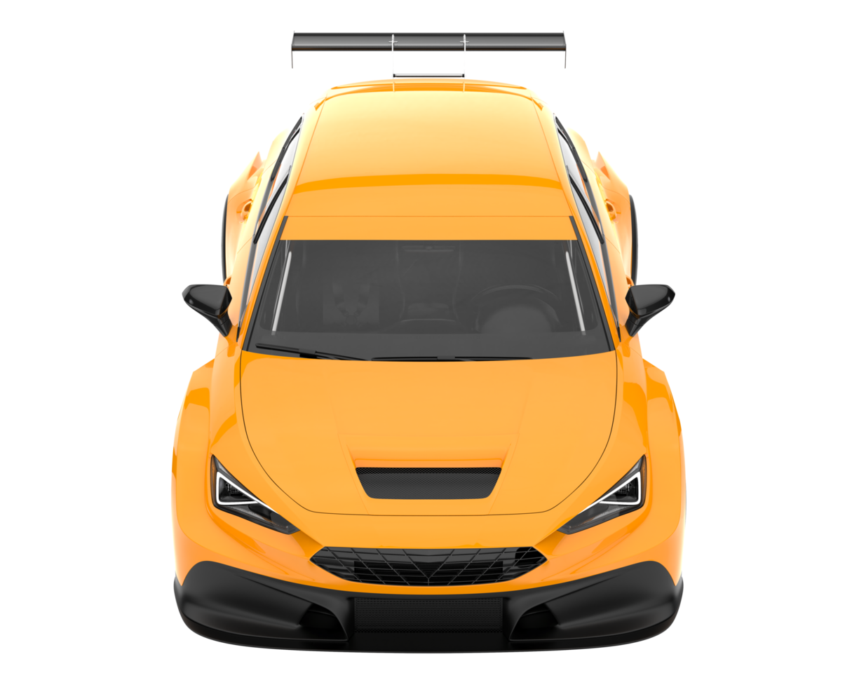 Race car isolated on transparent background. 3d rendering - illustration png