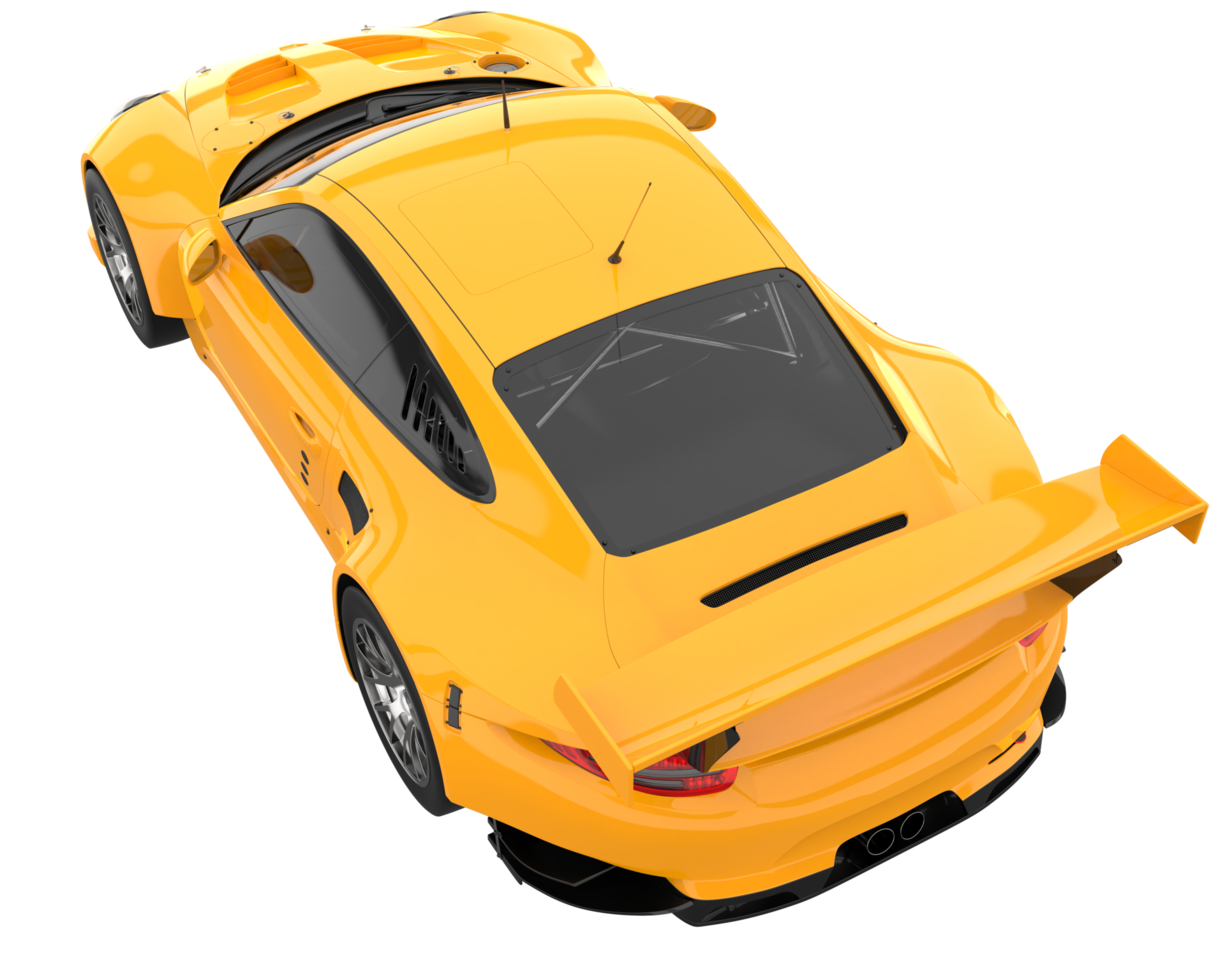 Race car isolated on transparent background. 3d rendering - illustration png