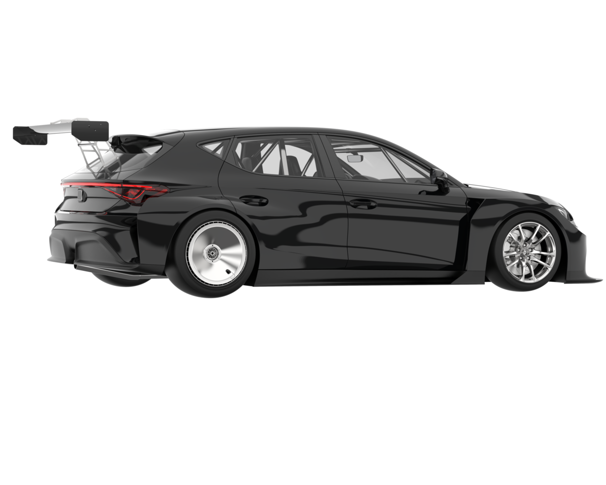 Race car isolated on transparent background. 3d rendering - illustration png