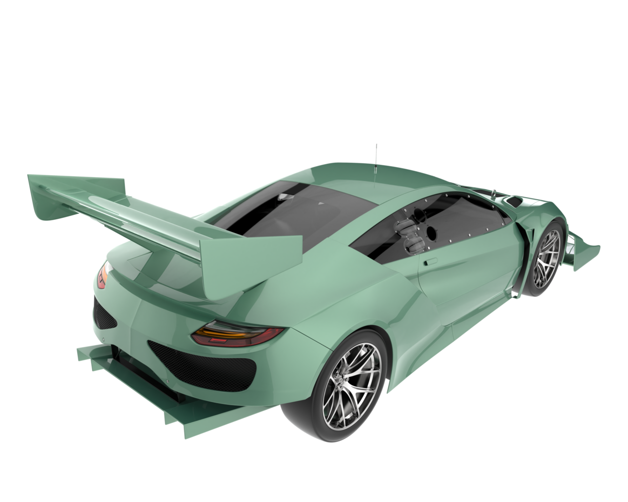 Race car isolated on transparent background. 3d rendering - illustration png