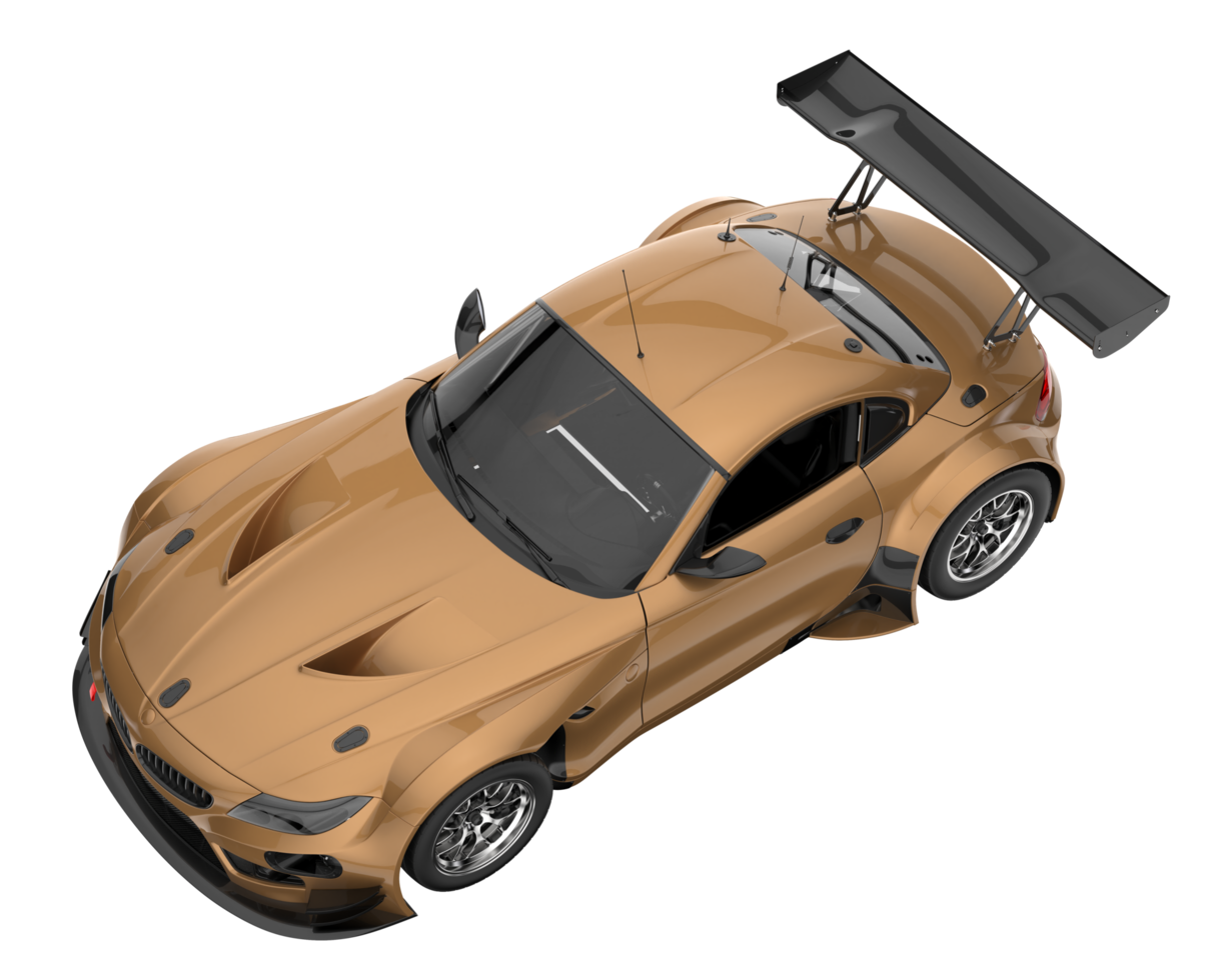 Race car isolated on transparent background. 3d rendering - illustration png