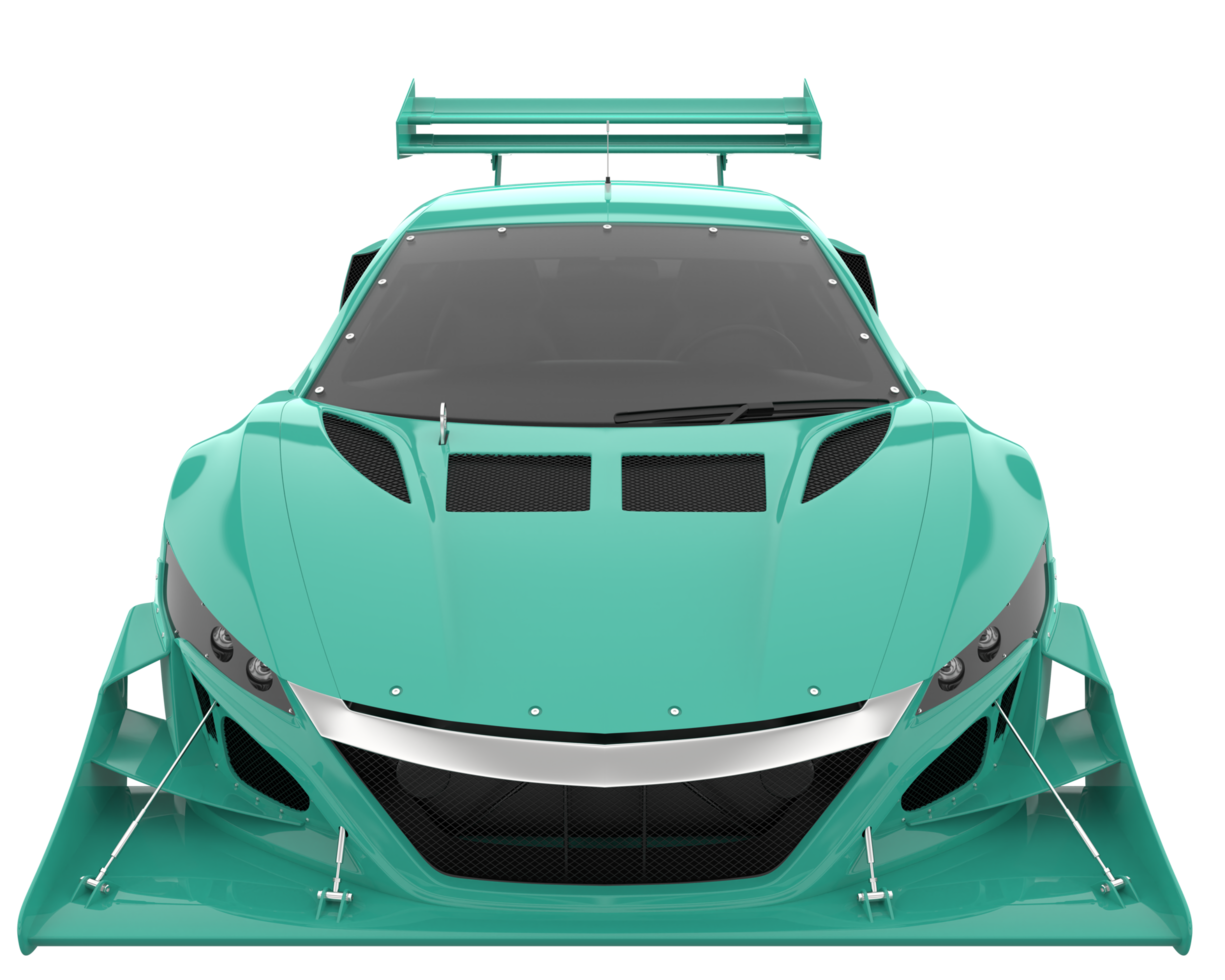 Race car isolated on transparent background. 3d rendering - illustration png