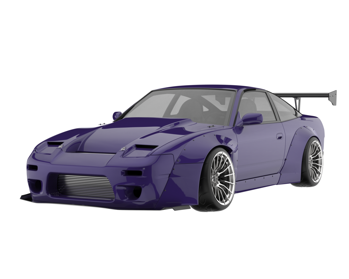 Race car isolated on transparent background. 3d rendering - illustration png