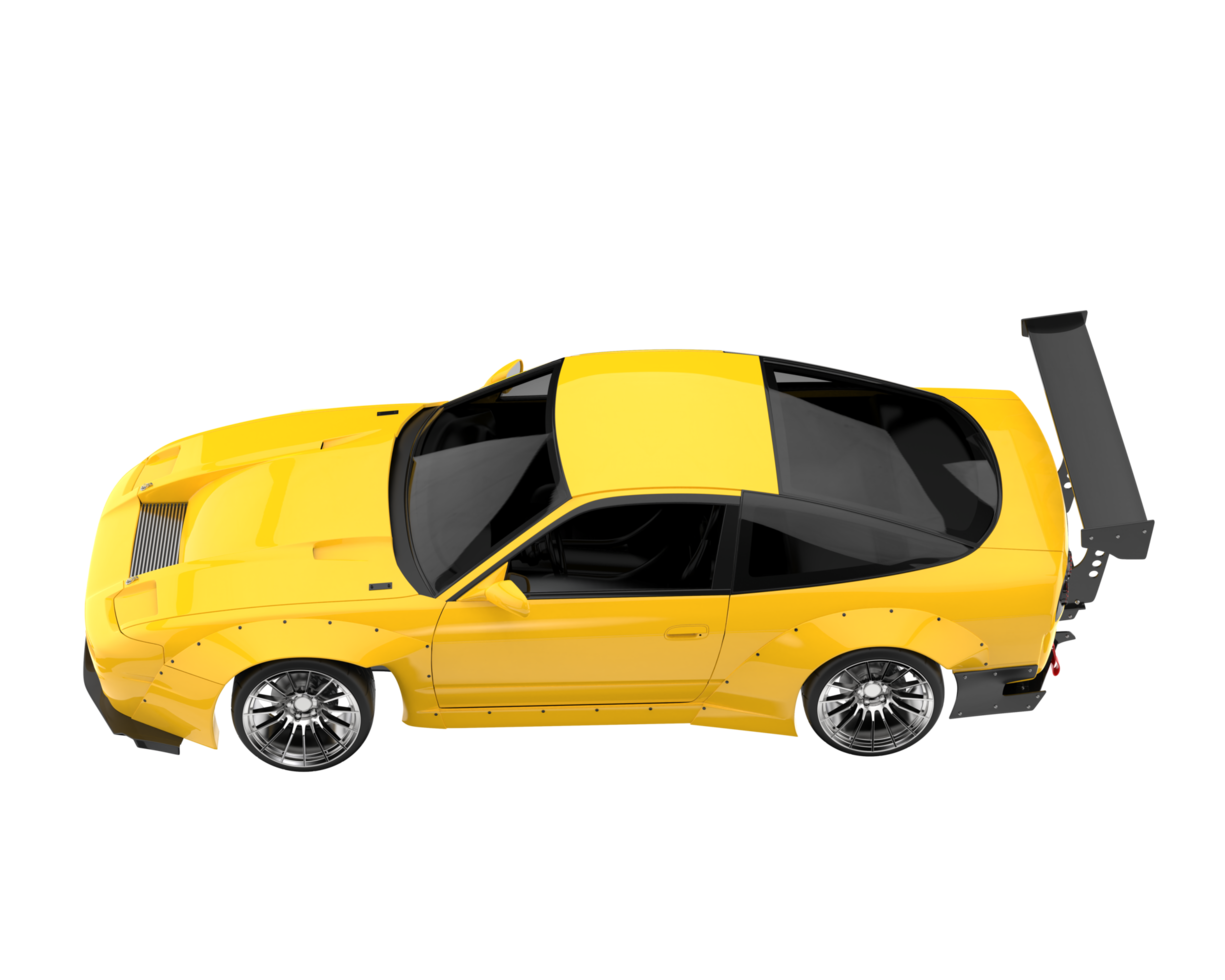 Race car isolated on transparent background. 3d rendering - illustration png