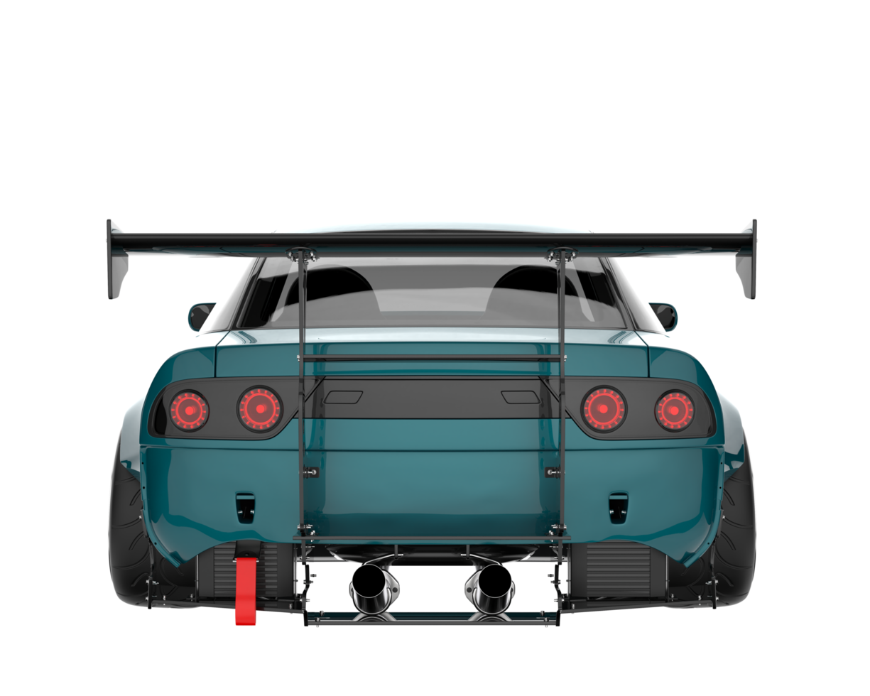 Race car isolated on transparent background. 3d rendering - illustration png