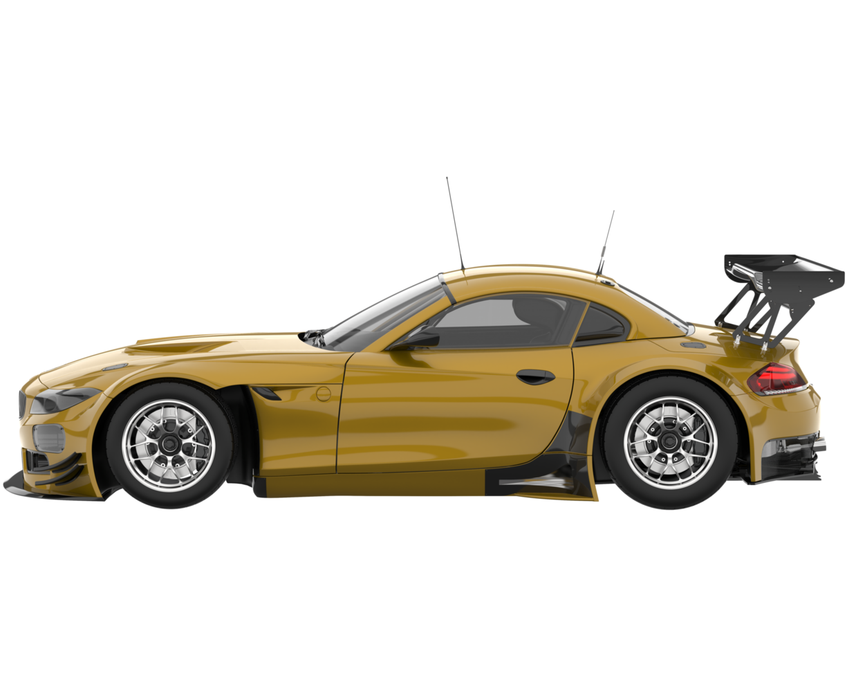 Race car isolated on transparent background. 3d rendering - illustration png