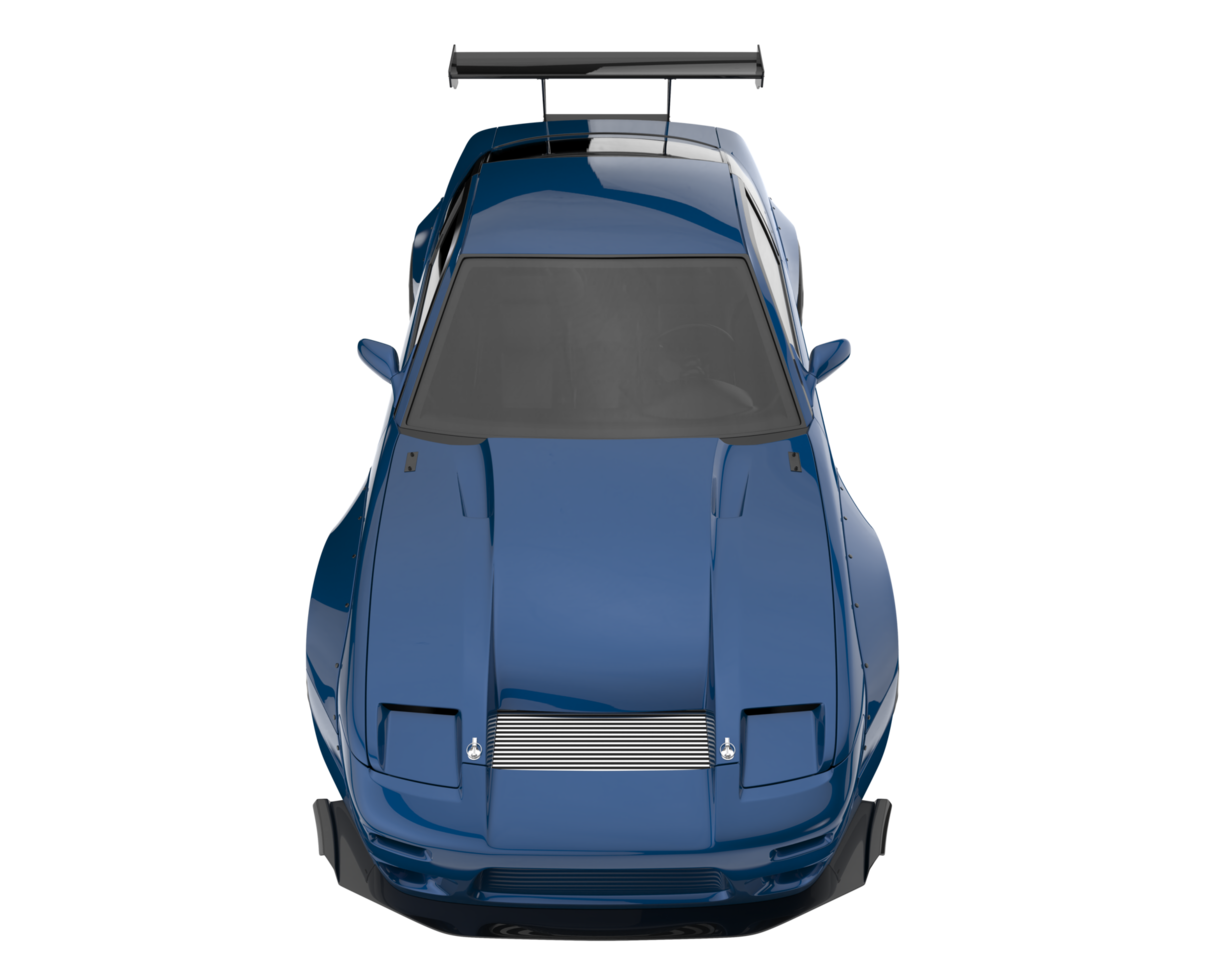 voiture de course isolée sur fond transparent. rendu 3d - illustration png