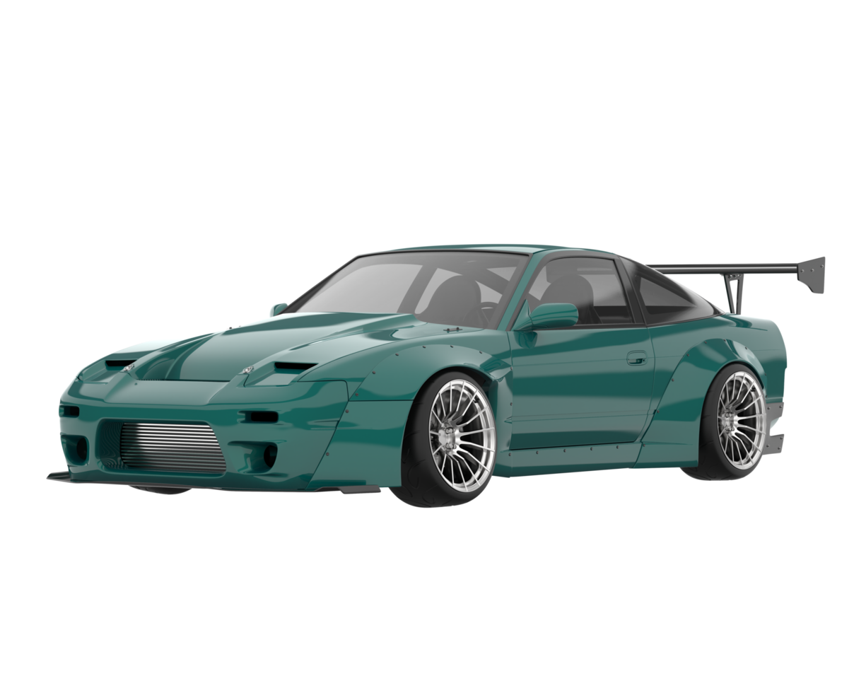 Race car isolated on transparent background. 3d rendering - illustration png