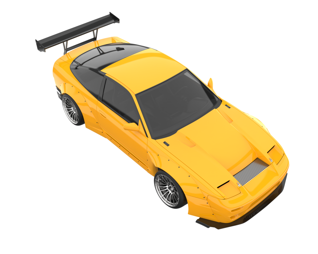 Race car isolated on transparent background. 3d rendering - illustration png