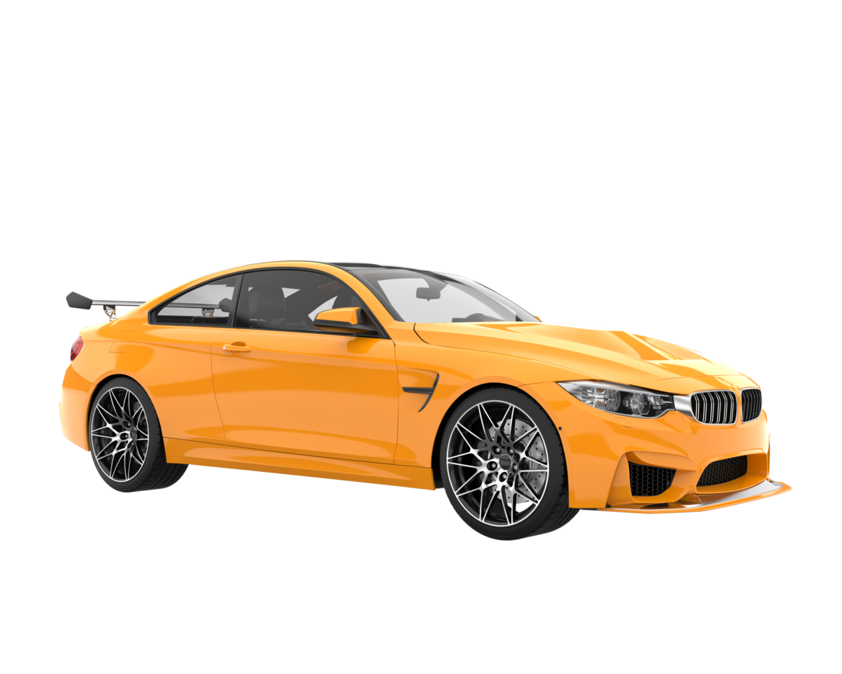 Sport car isolated on transparent background. 3d rendering - illustration png