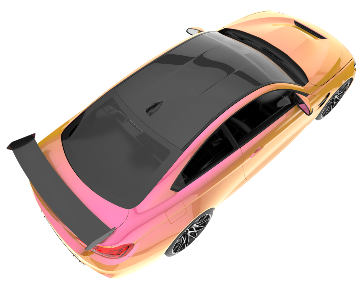 Sport car isolated on transparent background. 3d rendering - illustration png