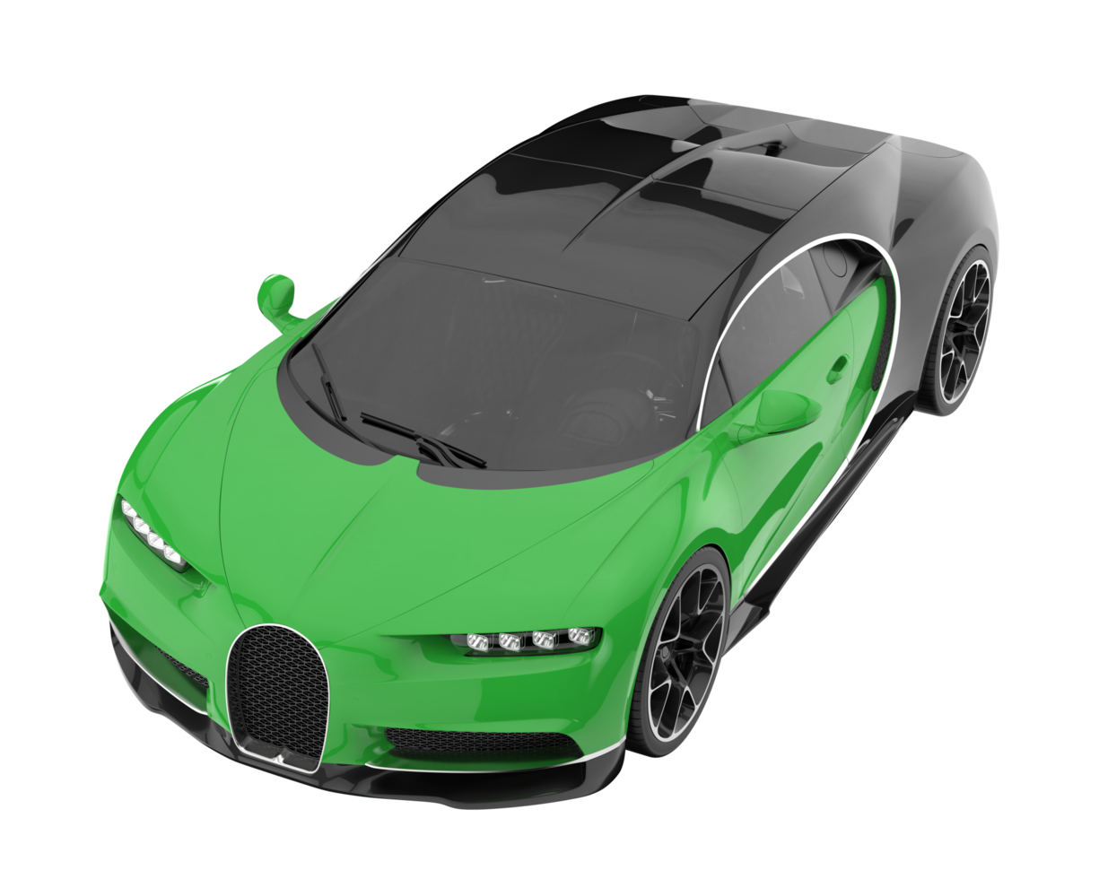 Sport car isolated on transparent background. 3d rendering - illustration png