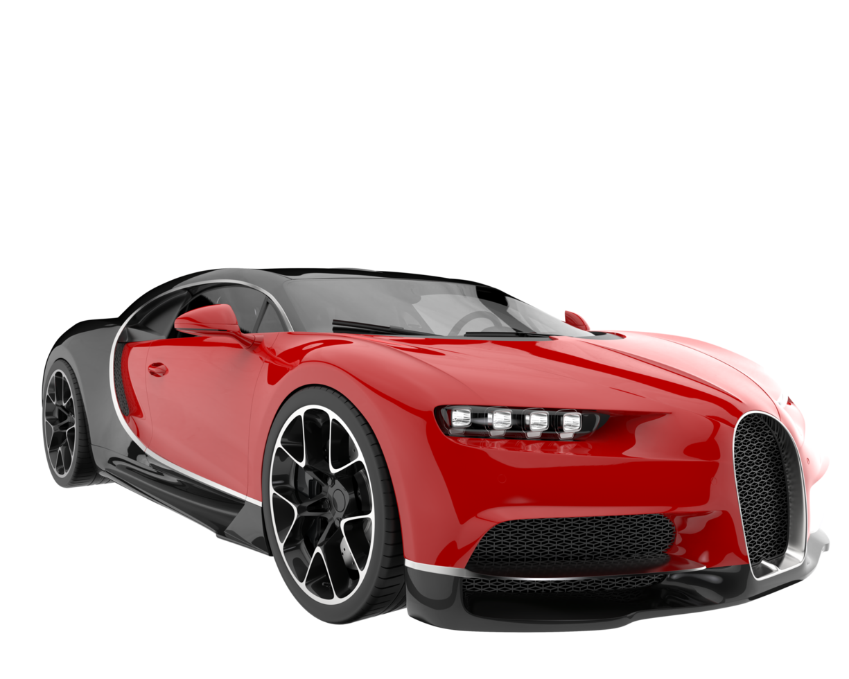 Sport car isolated on transparent background. 3d rendering - illustration png