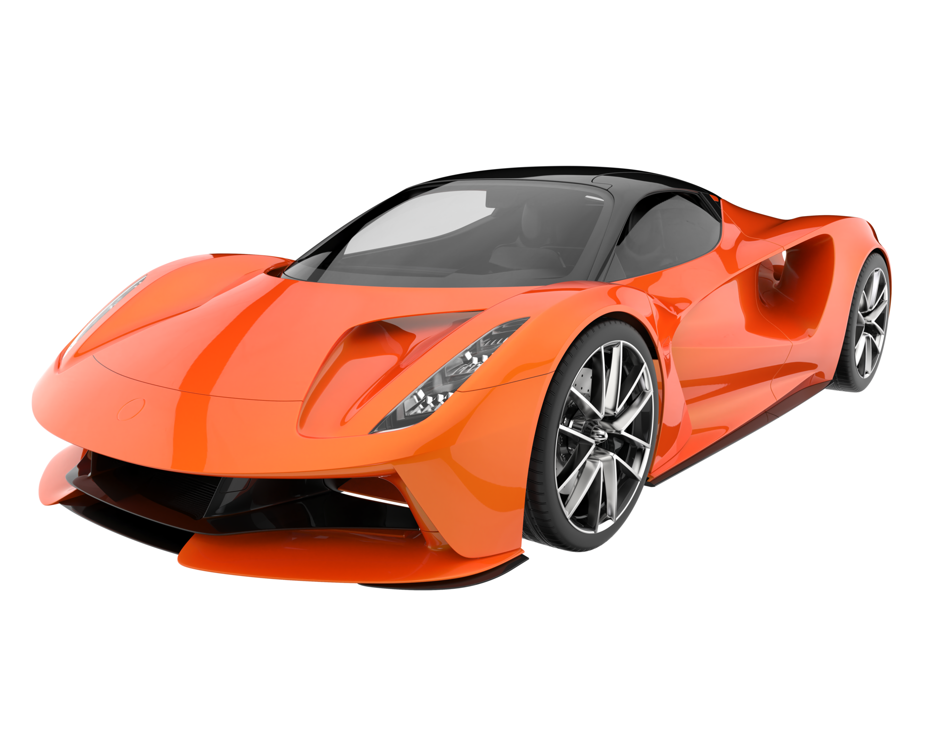 Free Sport car isolated on transparent background. 3d rendering