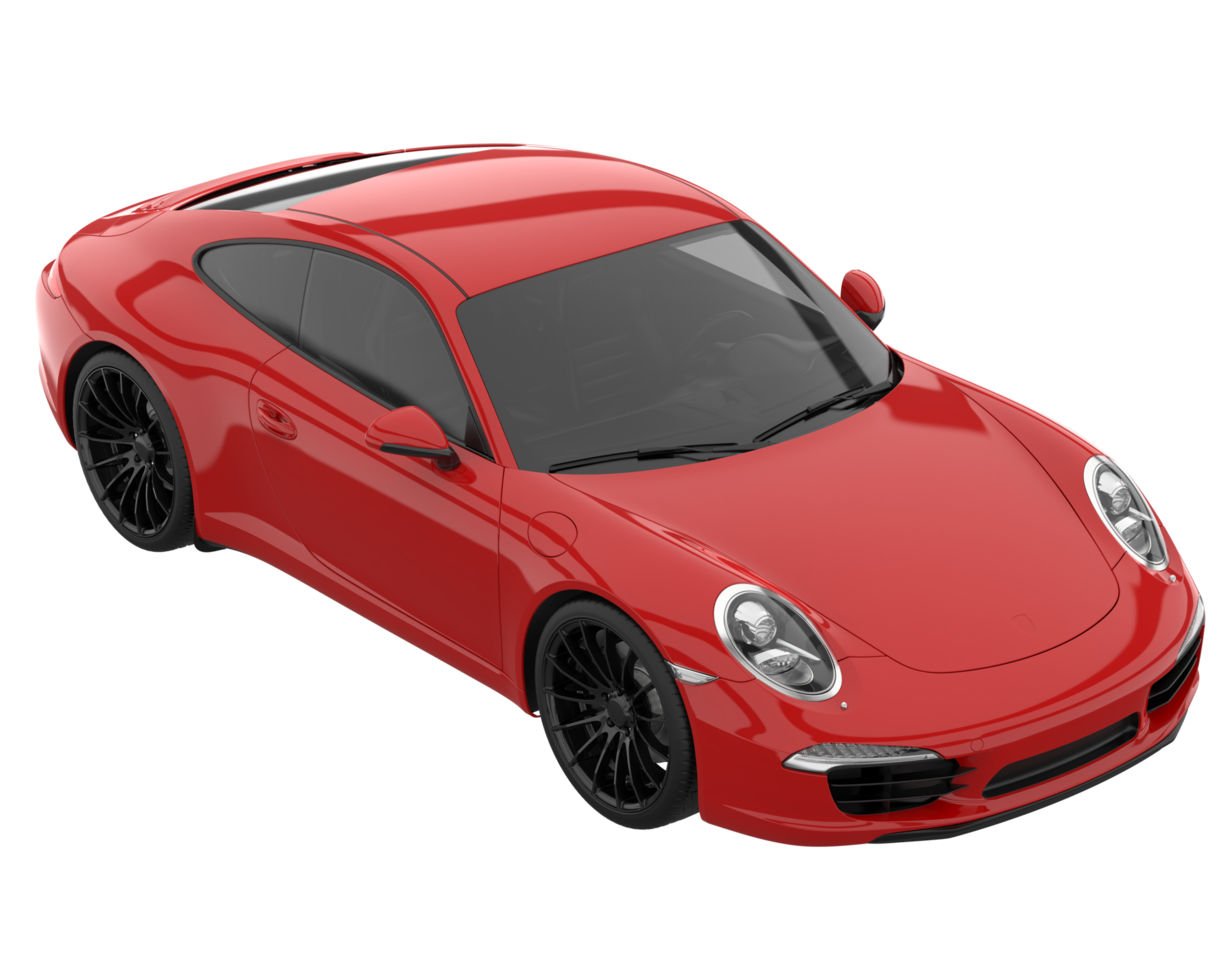Sport car isolated on transparent background. 3d rendering - illustration png