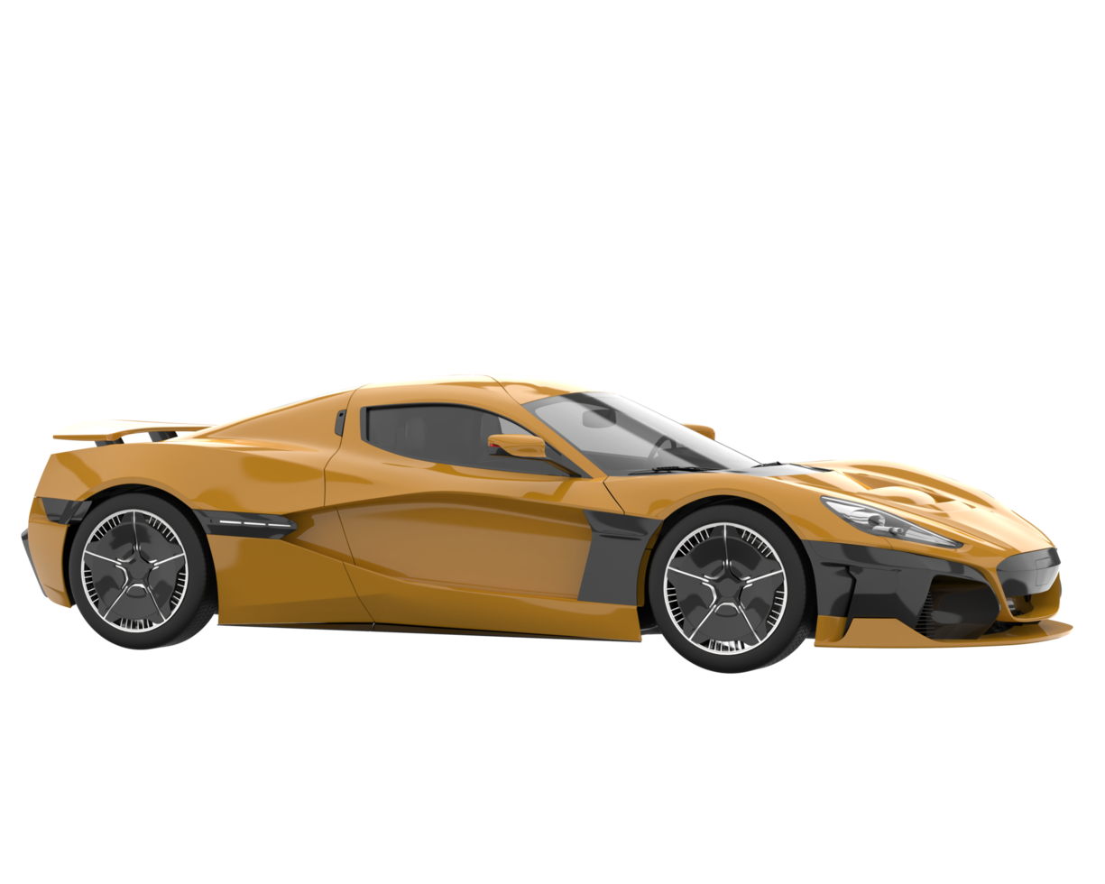 Sport car isolated on transparent background. 3d rendering - illustration png