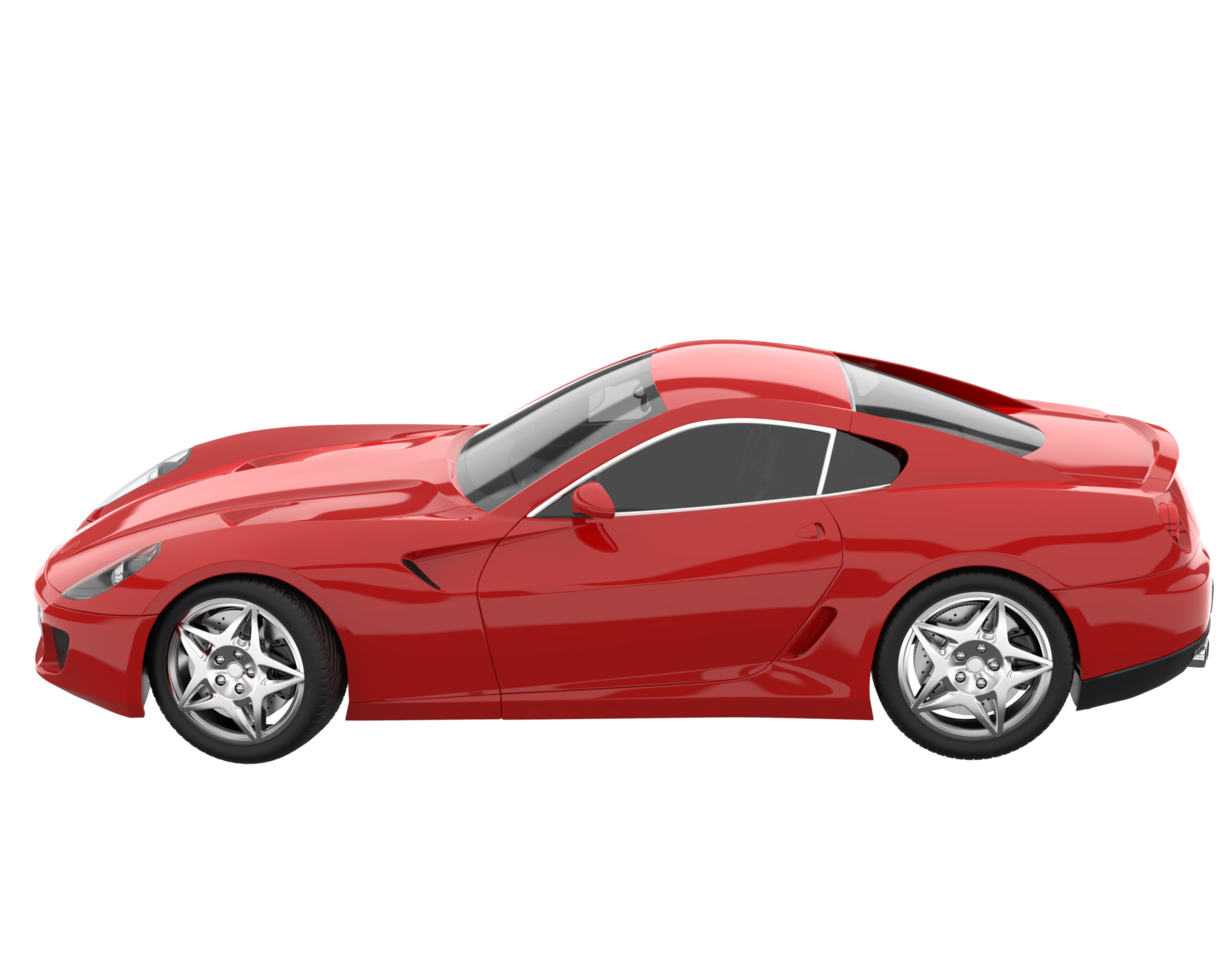 Sport car isolated on transparent background. 3d rendering - illustration png