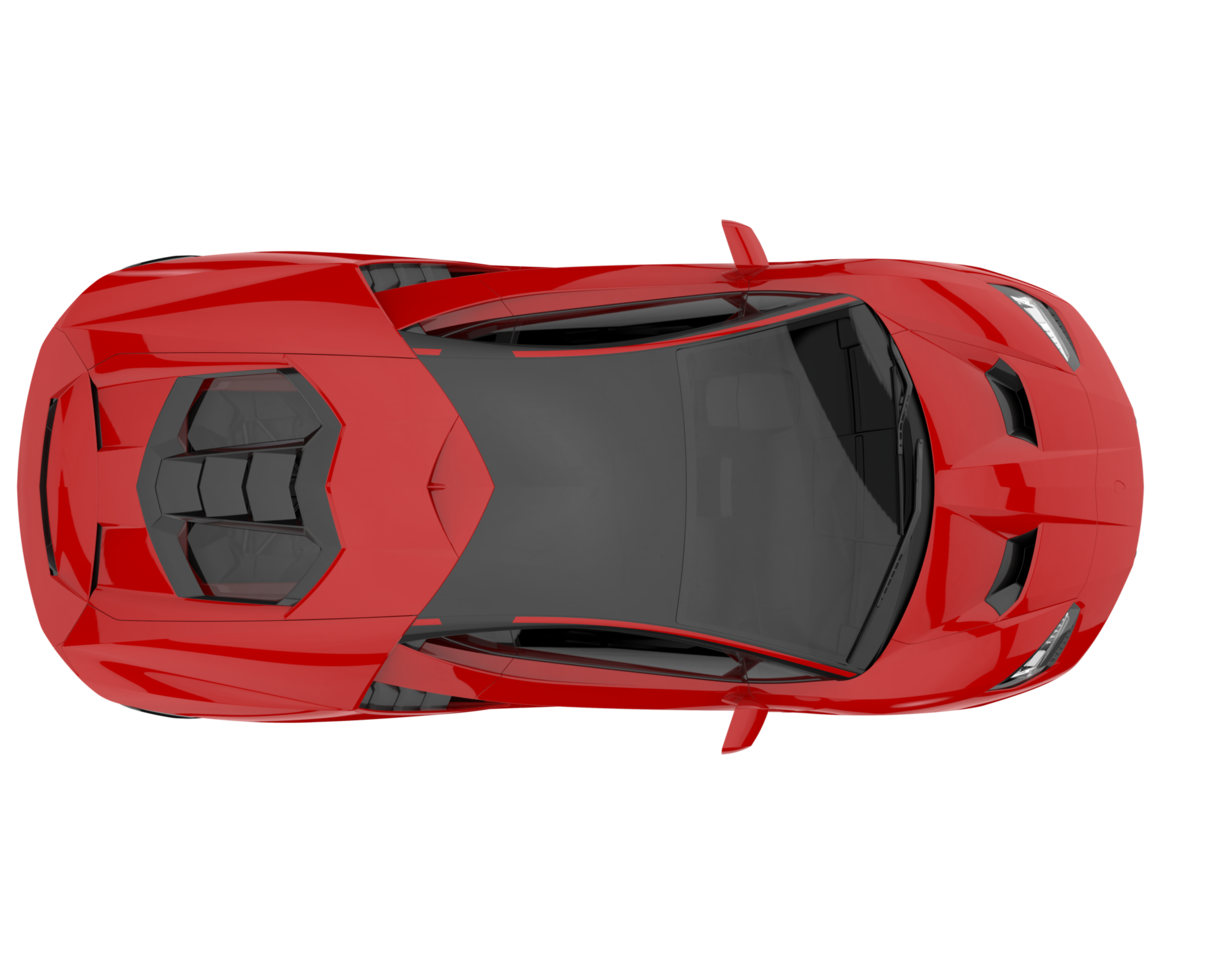 Sport car isolated on transparent background. 3d rendering - illustration png