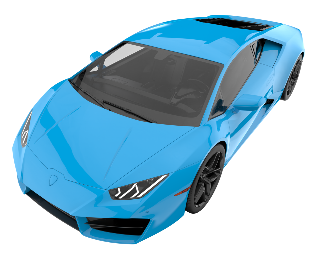 Sport car isolated on transparent background. 3d rendering - illustration png