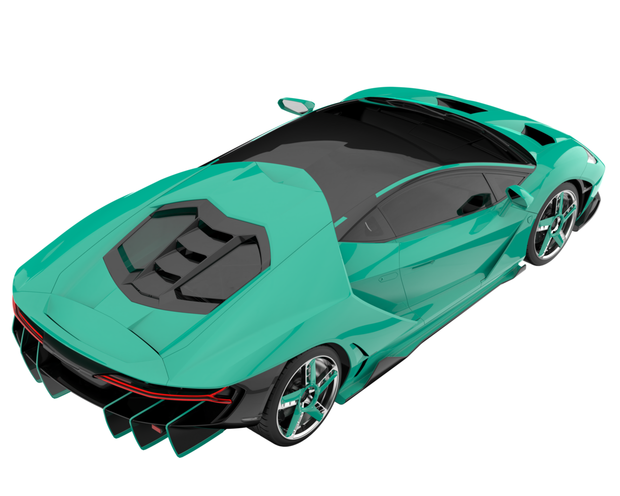 Sport car isolated on transparent background. 3d rendering - illustration png