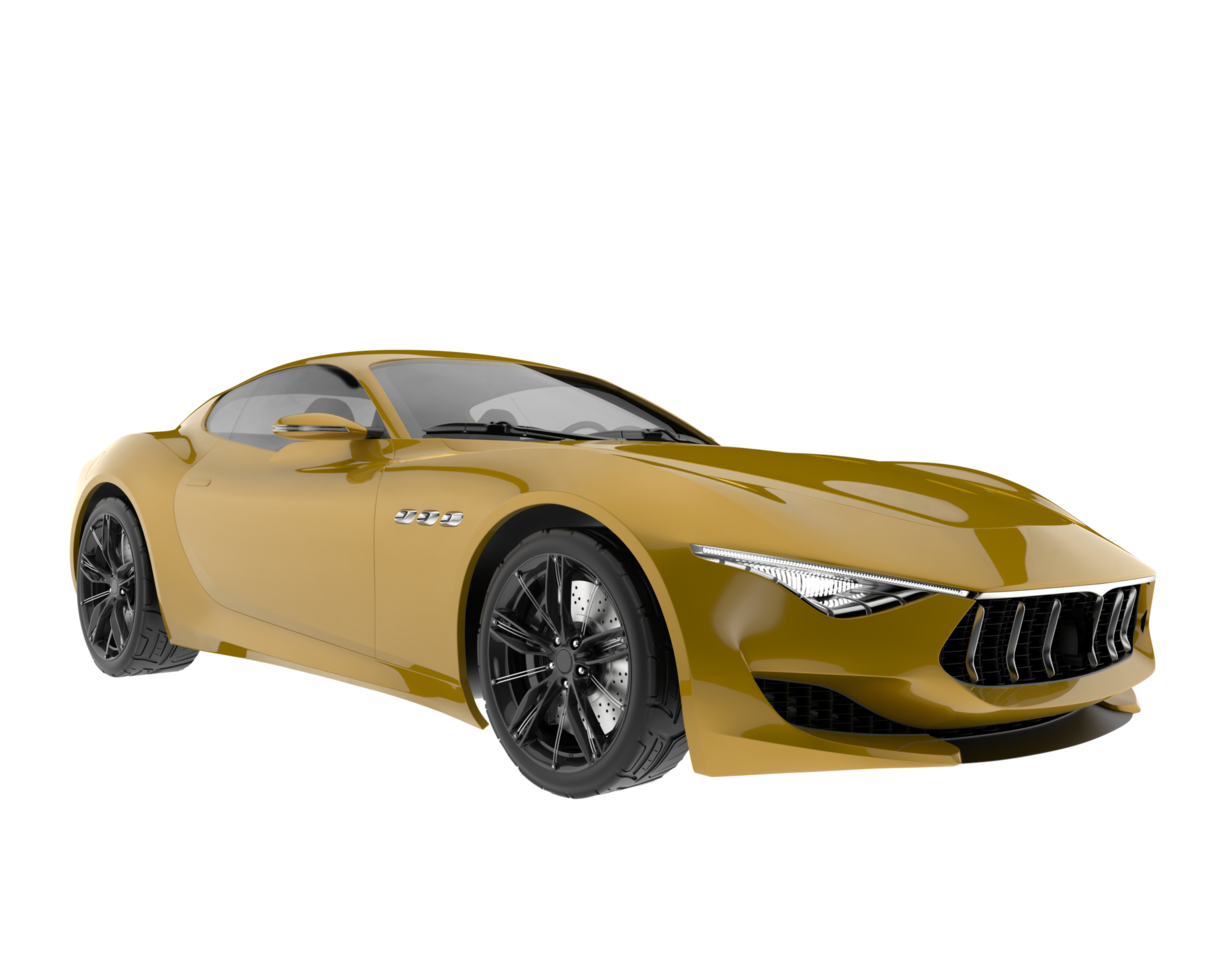 Sport car isolated on transparent background. 3d rendering - illustration png