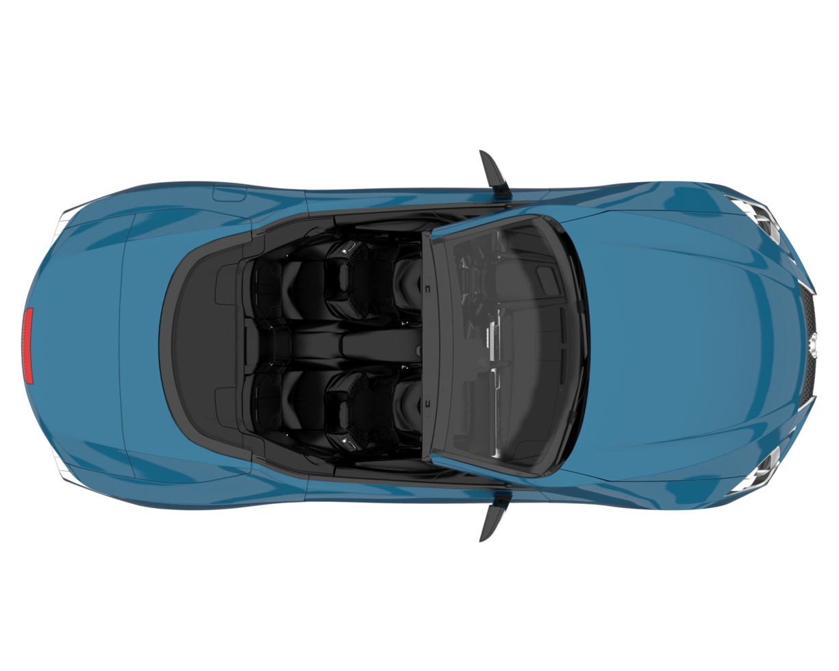 Sport car isolated on transparent background. 3d rendering - illustration png