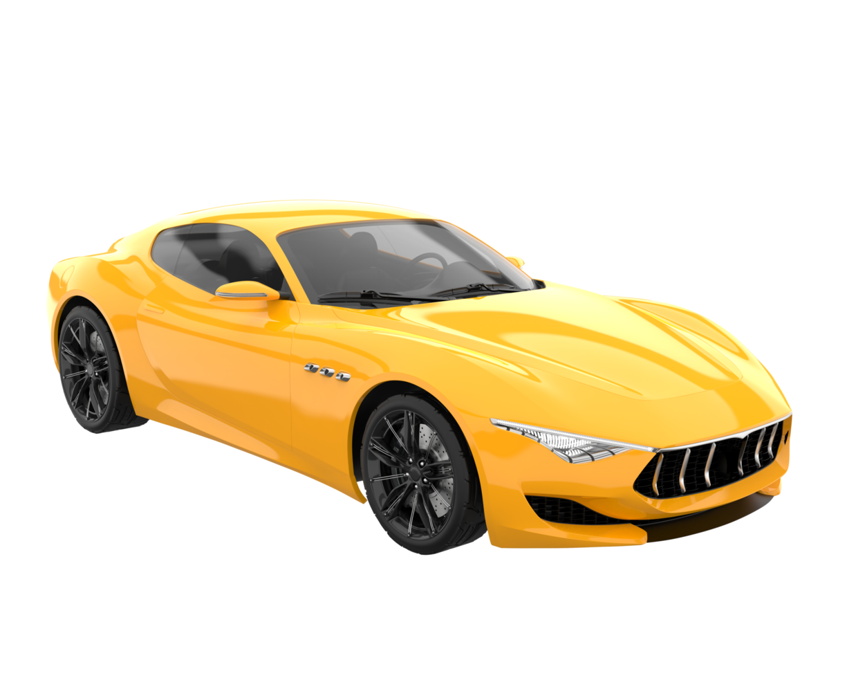 Sport car isolated on transparent background. 3d rendering - illustration png