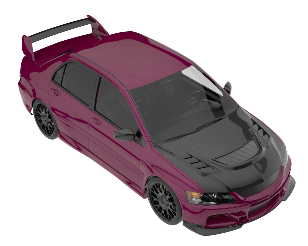 Sport car isolated on transparent background. 3d rendering - illustration png