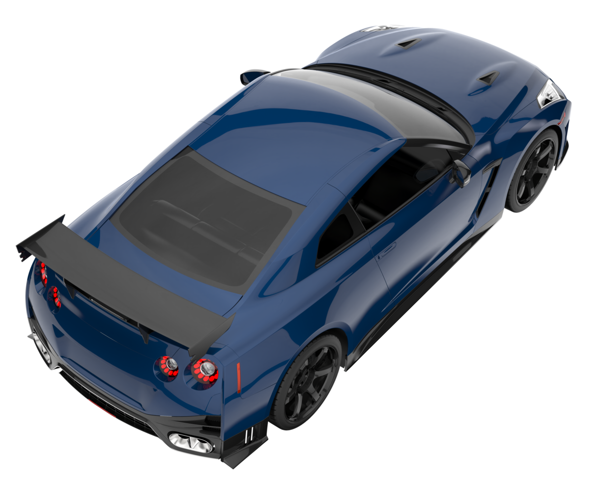 Sport car isolated on transparent background. 3d rendering - illustration png