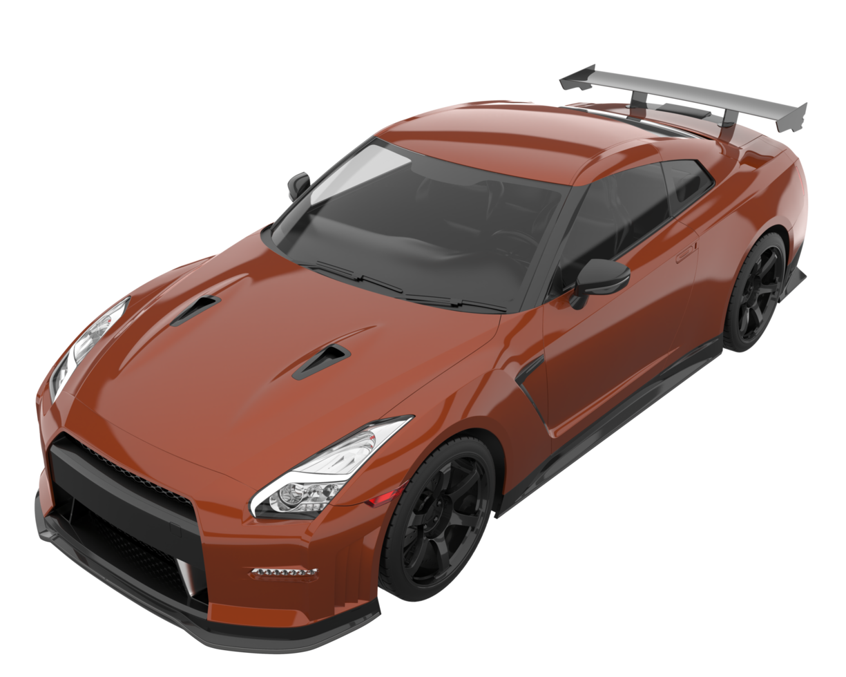 Sport car isolated on transparent background. 3d rendering - illustration png