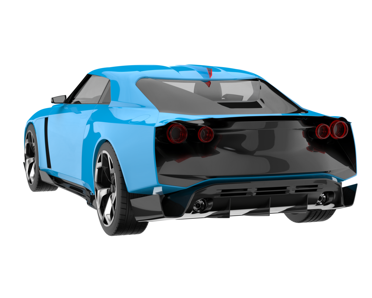 sport auto geïsoleerd Aan transparant achtergrond. 3d renderen - illustratie png