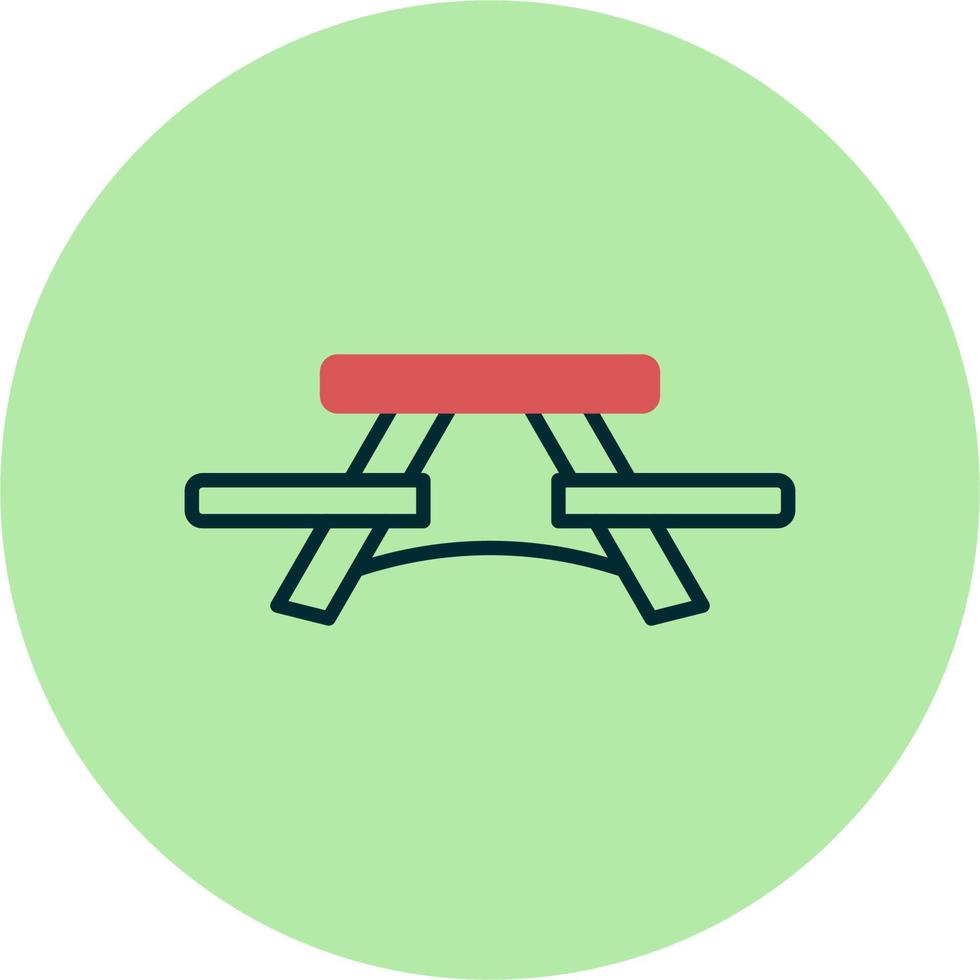 Picnic Table Vector Icon