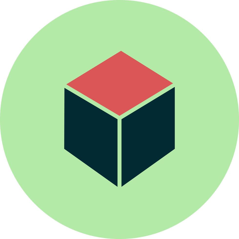icono de vector de cubo