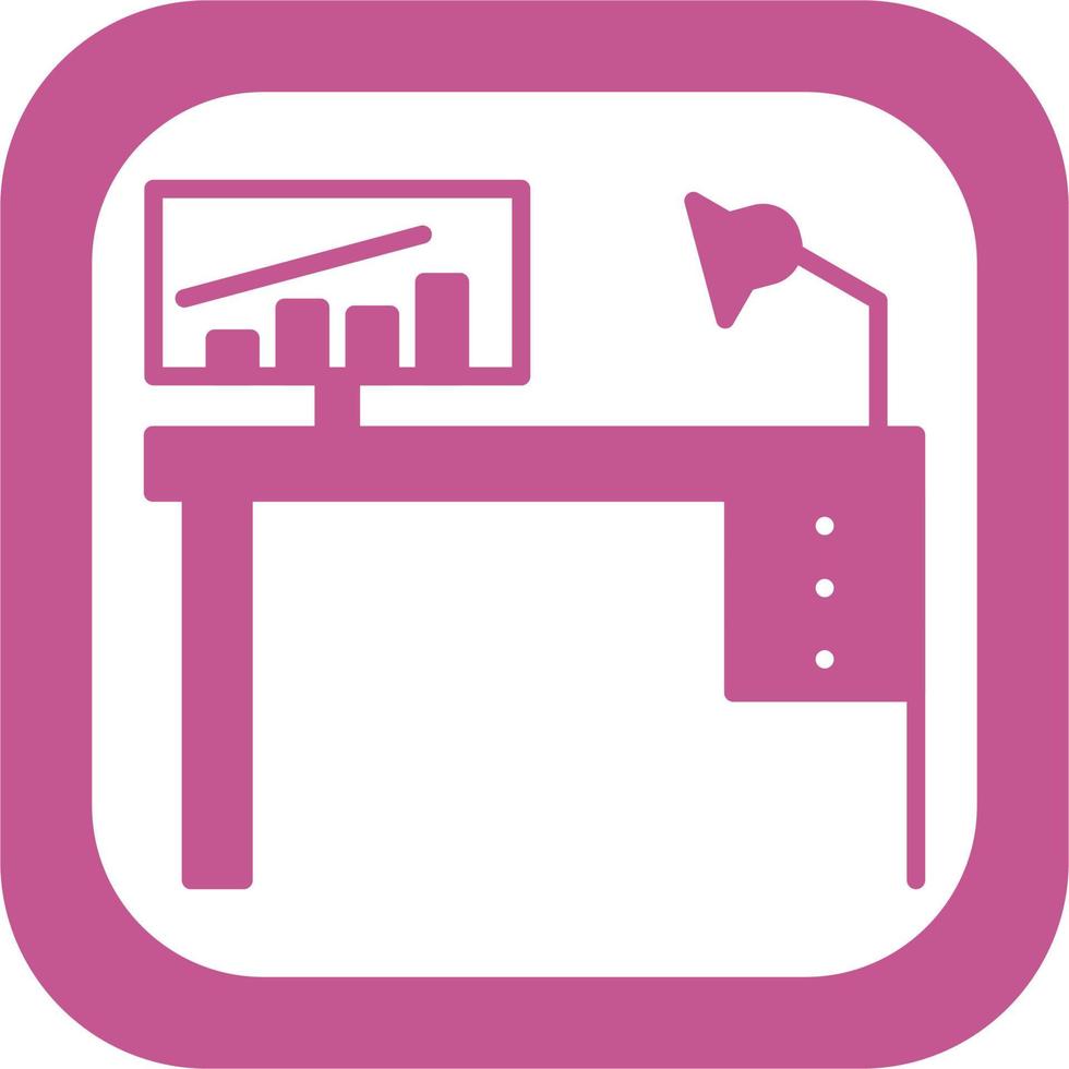 Office Desk Vector Icon