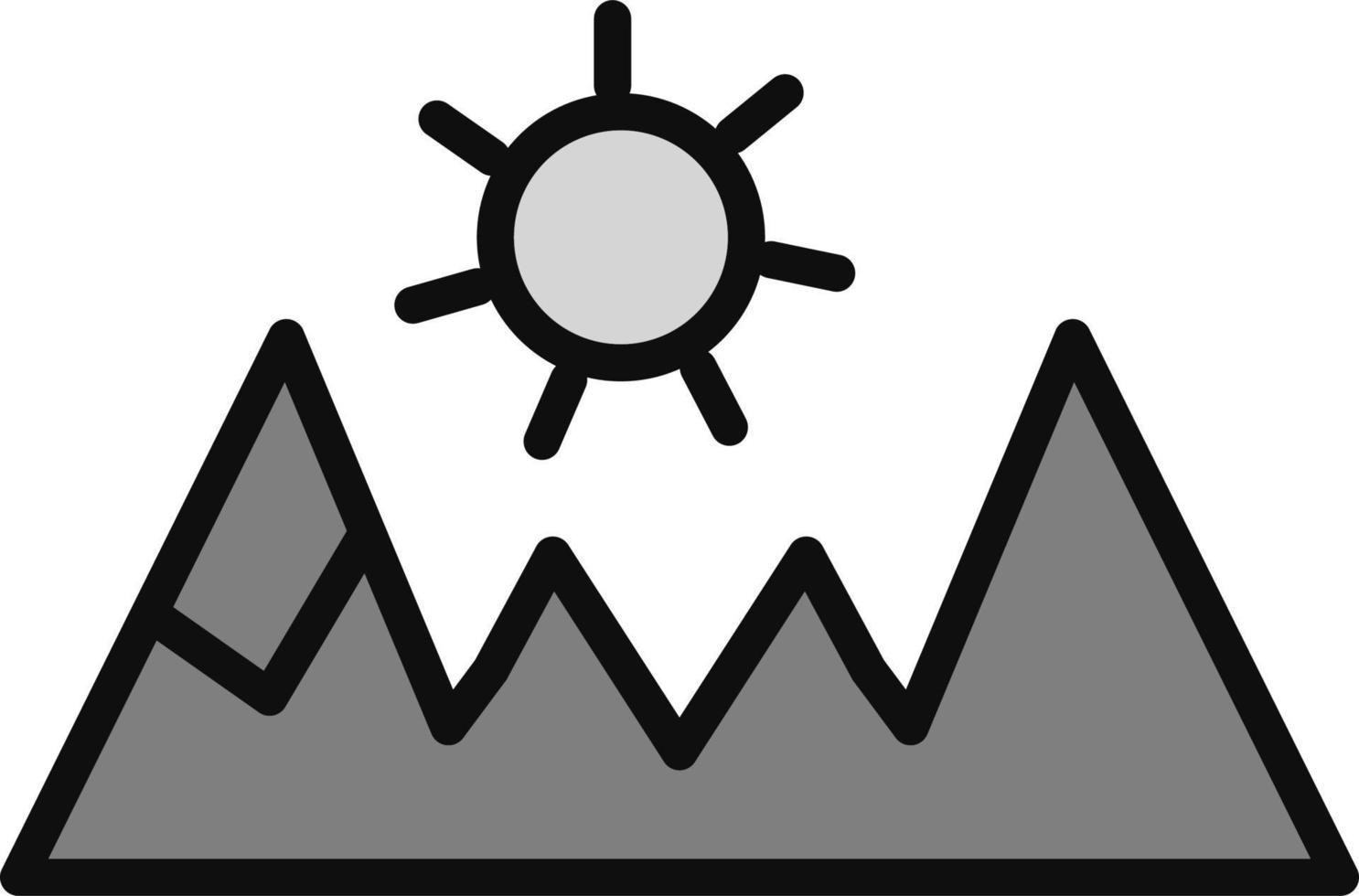 icono de vector de montaña