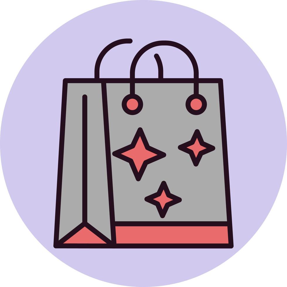 icono de vector de bolsa de compras