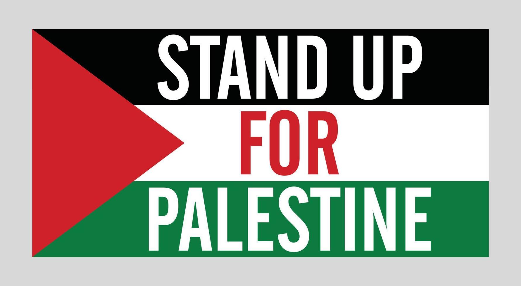 Stand up for Palestine vector design with Palestine flag